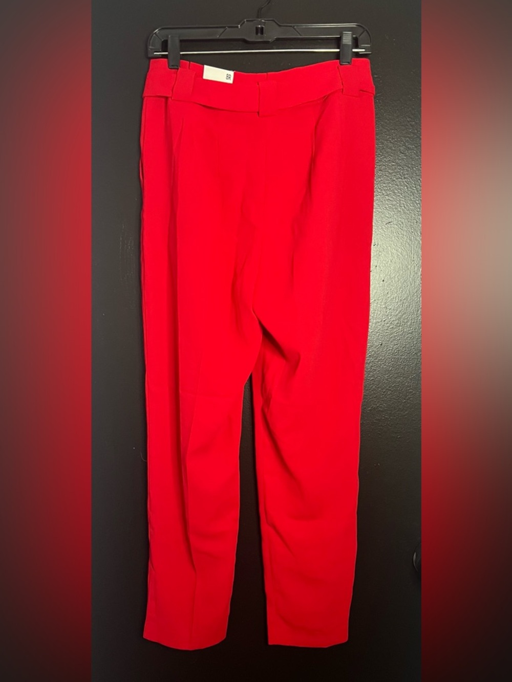 EXPRESS 🔥 Red Hot Paperbag Waist Trousers with Tie Belt - Picture 3 of 4